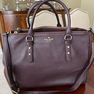 Large Kate Spade LeighAnn Mulberry Street Plum bag